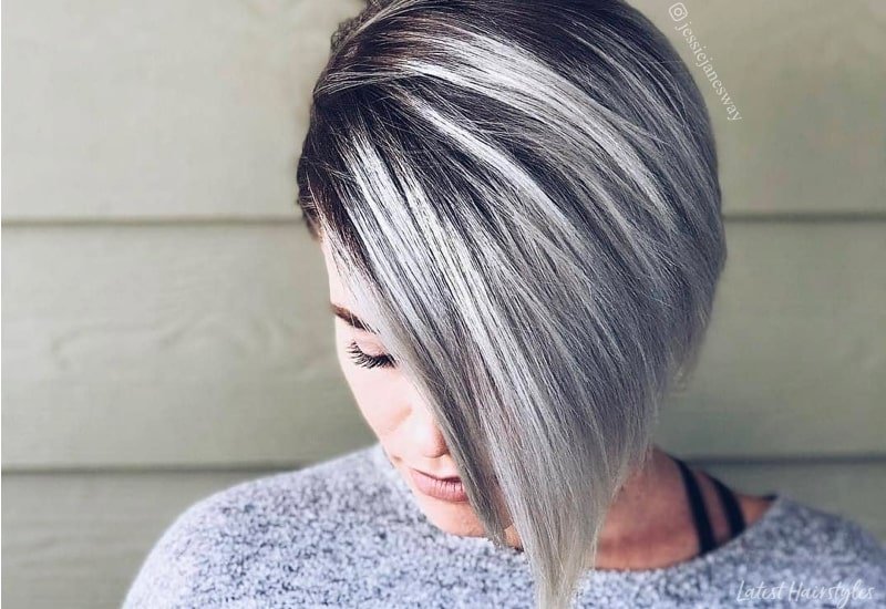 Medium hairstyles & ash blonde hair color with silver high… | Flickr