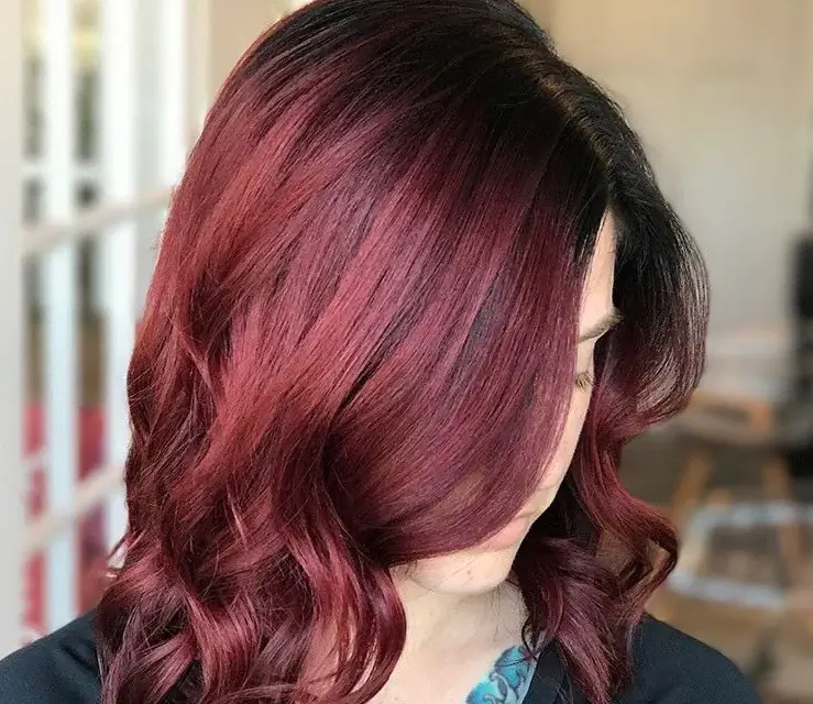 For a Sophisticated Adult Woman With a Wine Red Hair Color