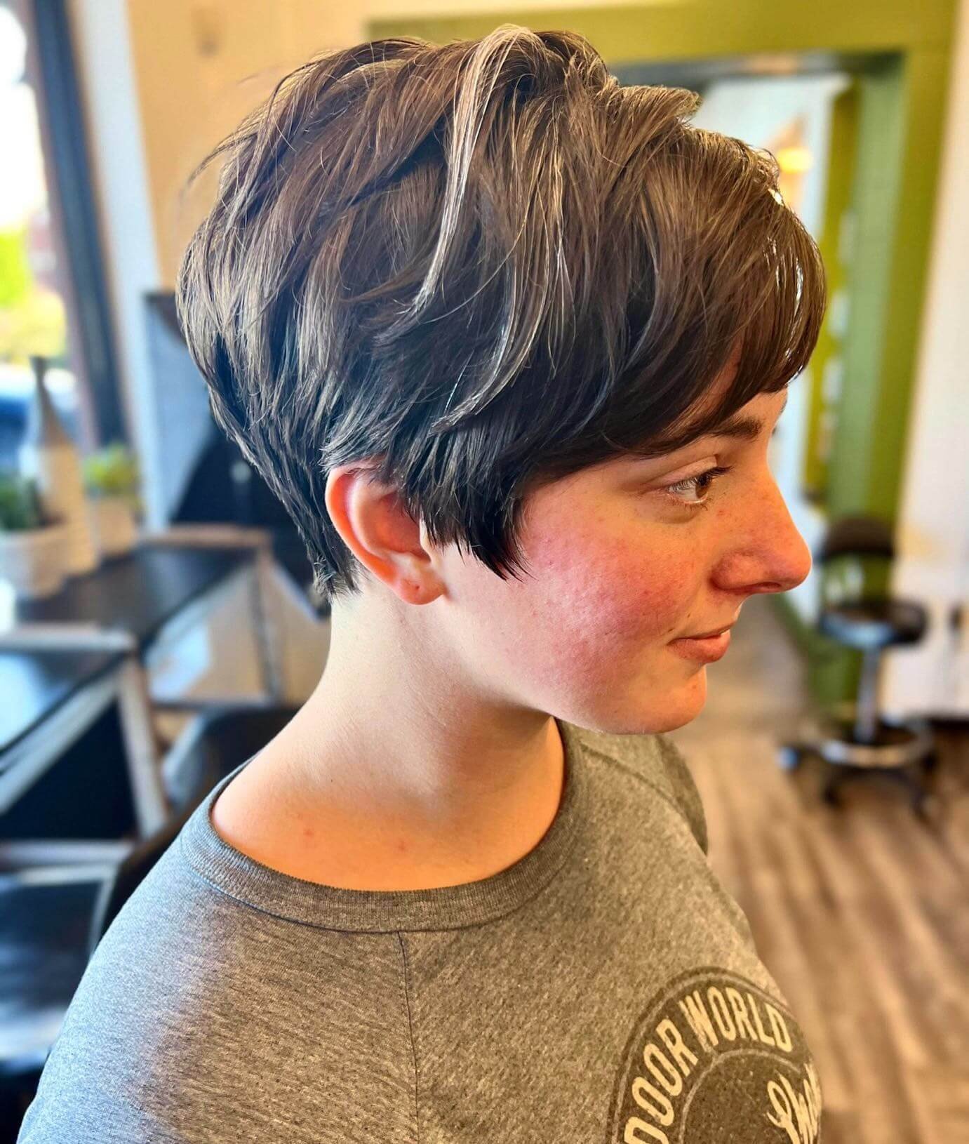 Layers and Highlights in a Pixie Cut