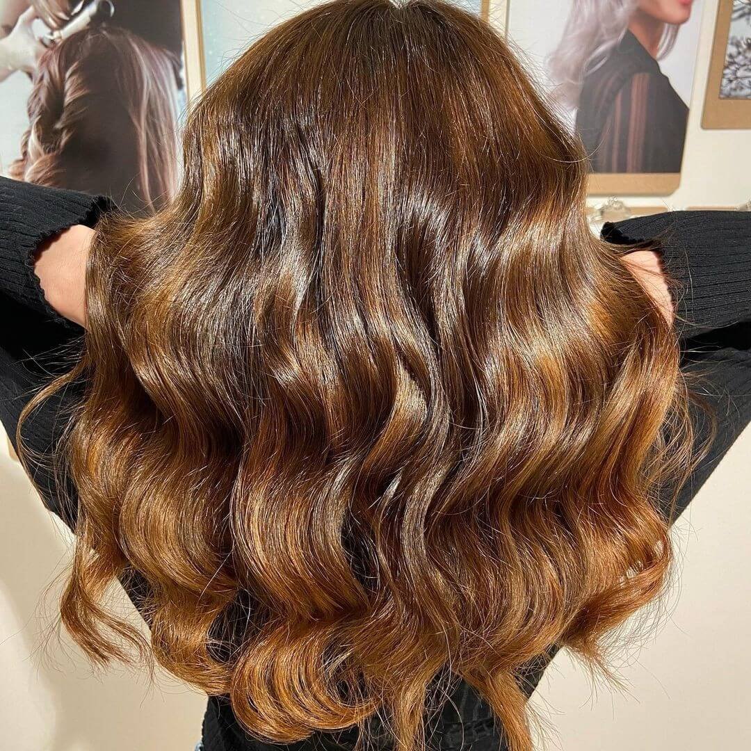 Brown Hair Color With Caramel Highlights