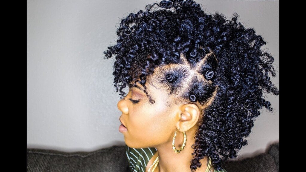 Bantu Knots Mohawk for Curly Hair