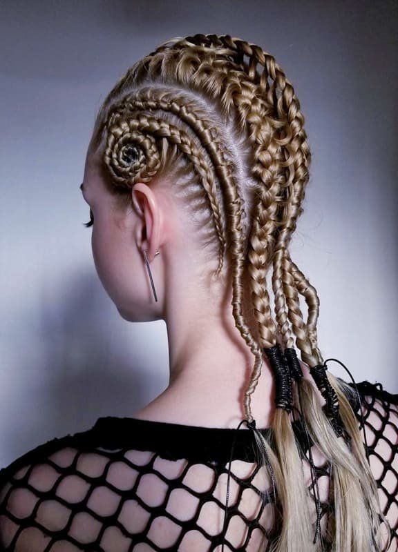 Viking Hairstyle With Double Side Braids