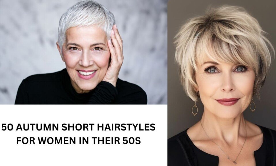 50 Autumn Short Hairstyles for Women in Their 50s